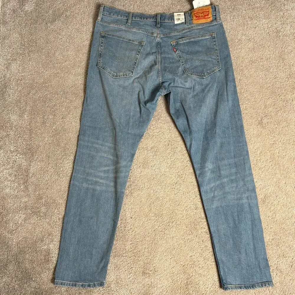 Levis Mens 512 Slim Taper Light Wash Blue Jeans 38x32 Tailored Stretch